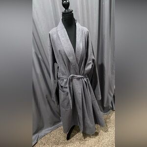 L.L. Bean 100% cotton gray flannel robe men’s XL